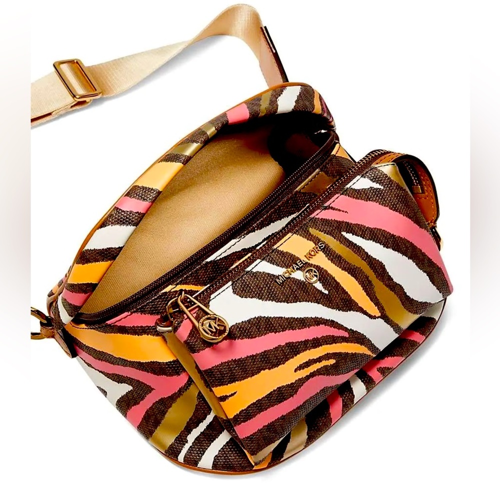 Michael Kors Vibrant Zebra Stripe Crossbody Bag